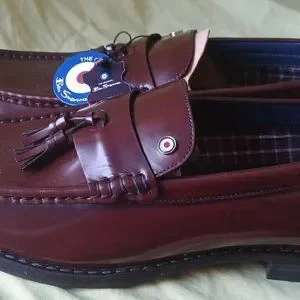 Ben Sherman burgundy loafers Size 12 Freddie Wide Fit Loafer in Burgundy - Ben Sherman UK main image 4